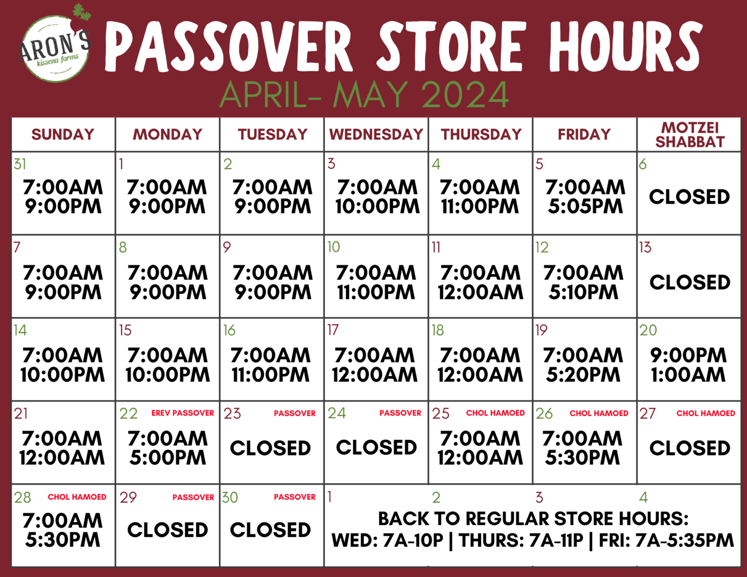 Aron’s Kissena Farms You can print this menu and hand it in to the